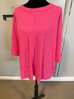 Zenana Hot Pink Oversized T-Shirt | Small/Medium | NWOT | Lightweight